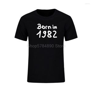 1982'de erkek tişörtleri T-shirt Erkekler 36. Yıl Doğum Günü Yaş Mevcut Komik Erkek Hediye Üst Tees Yaz Kısa Kol Giyim