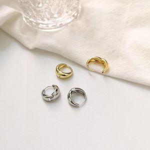 Stud Earrings Gold Color Silver Trendy Temperament Korea C-type High-end Female Simple Personality For Women