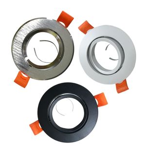 Gu10 MR16 Ampul Aydınlatma Aksesuarları Yuvarlak Gömme Downlight Tutucu Ayarlanabilir Kılıflar Beyaz Crestech