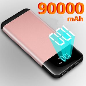 Power Banks 10000mah Power Bank подходит для Xiaomi Mi Mobile Pover Bank Внешнее батарея мобильное портативное зарядное устройство Led Poverban