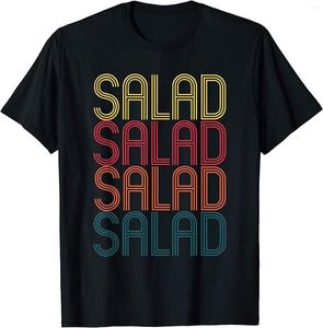 Erkek Tişörtleri Retro Salata Sağlıklı Gıda Hediyesi Crewneck Pamuk Gömlek Erkekler Günlük Kısa Kollu Tees Damlası