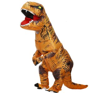 Tema kostümü T-Rex dinozor şişme kostüm purim cadılar bayramı partisi cosplay fantezi takım elbise maskot karikatür anime elbise yetişkin çocuklar için 230310
