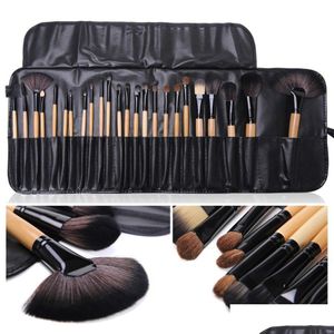 Makeup Brushes Wholesale Cosmetics Gift Bag Of 24 Pcs Brush Sets Professional Eyebrow Powder Foundation Shadows Pinceaux Make Up Too Dhw1X