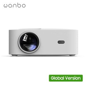 Projektörler Global Sürüm Wanbo X1 Pro Projektör Android 90 WiFi 1080p Net Projeksiyon Tam Cam Lens Anahtar Taşı düzeltmesi R230306