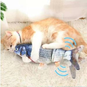 Cat Toys USB Charger Toy Fish Interactive Electric Delppy Toy Realistic Pet S Chew Bite Supplies S Dog 230309