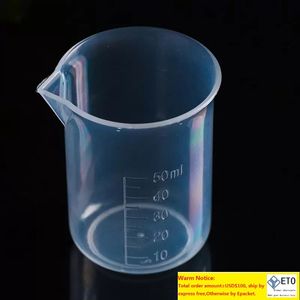 50 мл Пластиковая измерительная чашка прозрачная градуированная градуированная стакана стакана стакана кухонная лабораторная поставка