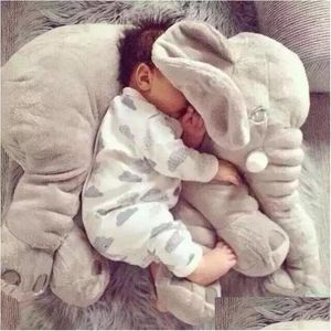 Stuffed Plush Animals One Piece Cute 5 Colors Elephant Toy With Long Nose Pillows Pp Cotton Baby Cushions Soft Elephants Toys 60Cm Dhpnw