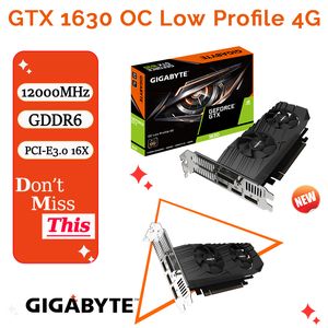 NVIDIA GIGABYTE GEFORCE GTX 1630 OC Низкий профиль 4G 1630 Графика GDDR6 64 -битная видеокарта Поддержка GPU AMD Intel Desktop CPU Новый