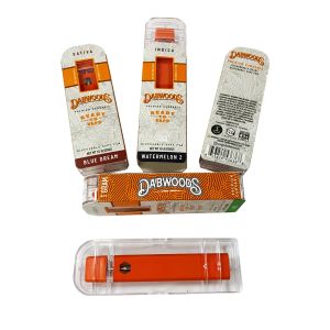 10 Tatlar Dabwoods Tek Vape Kalemler 1ml Boş Şarj Edilebilir Cihaz Kalın Yağ 280mAh Pil Ecigs Kitleri Kristal Kutulu Görsel Tank Baklaları