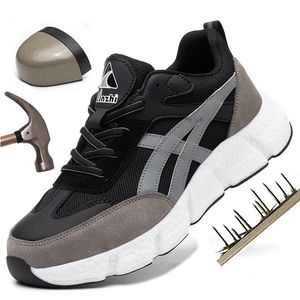 Güvenlik ayakkabıları kaymaz inşaat ayakkabıları erkek iş botları çelik ayak parmağı kapağı ile koruyucu güvenlik ayakkabıları anti-bıçak güvenlik botları erkek iş ayakkabıları 230311
