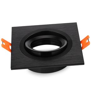 Innenbeleuchtung, Schwarz, Weiß, Silber, Beleuchtungszubehör, quadratische LED-Deckeneinbauleuchte, verstellbarer Rahmen, MR16 GU10-Leuchtmittel, Downlight, usalight