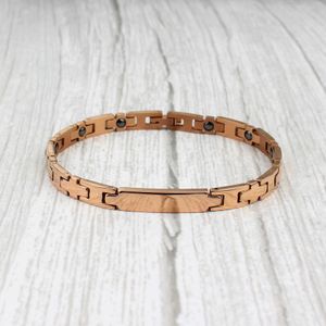 S Rose Gold Women's Women's Titanium Germanium Magnet Bracelet ACLS501