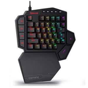 n K585 DITI One-Handed RGB Mechanical Gaming Keyboard 42 Keys Blue Switch LED Left Hand Mini Keypad For Mobile Game