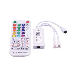 SP511E WiFi Music LED Controller For WS2812b WS2811 Addressable Pixel RGB LED Strip Dual Output Alexa Smart Voice APP Control