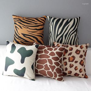 Подушка корпус леопардового покрытия животных декоративные рисунки тигр зебра Жираф коров.