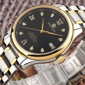 Relógios de pulso Reginald Top Brand Watch 316L Aço inoxidável Relógios masculinos de quartzo à prova d'água Men Relogio Masculino 2023