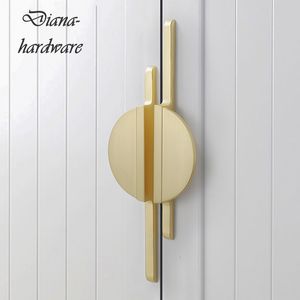 Handles Pulls Modern Simple Golden Gray Round Counter Cabinet Door Drawer Pulls kitchen Cupboard Door Handle Furniture Handles Hardware 230311