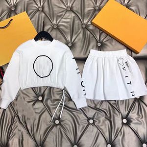 G Bebê Meninas Monogramas Conjuntos de Roupas Crianças Ophidia Roupas Casuais 2023 Primavera Crianças Roupas de Férias Outono Desenhos Animados Manga Longa T-shirt saia