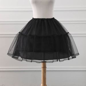 Beyaz 2 Hoops Petticoat Girls için Crinoline Crinoline Çiçek Kız Balo Balo Elbise Kabarık Etek