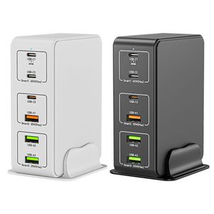 120 W USB C Superschnellladegerät 6 Port PD 65 W PPS45 W Telefon Laptop Typ C Ladestation für MacBook Pro/Air XPS iPad iPhone