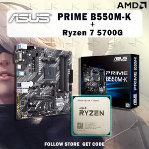 Anakartlar Asus Prime B550M-K AMD Ryzen 7 5700g R7 CPU Suit Soketi AM4 /Soğutucu Olmadan