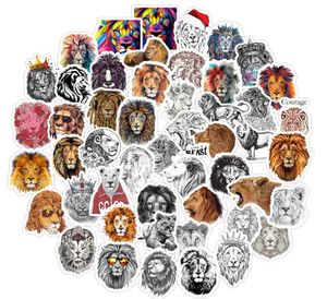 50pcs-pack Beast Curage Forest Lion Sketch Sticker