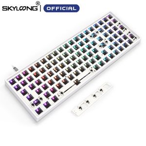 GK96 GK96XS Lite Conta Özel DIY Mekanik Oyun Klavye Kiti Kablosuz Bluetooth RGB Anahtarı Sıcak-Swap Split Space Barı