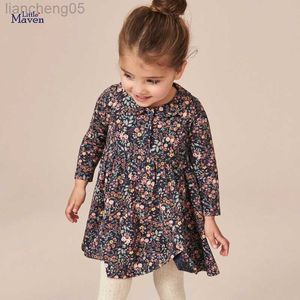Kız Elbiseleri Küçük Maven 2023 Bebek Bebek İlkbahar ve Sonbahar Giysileri Uzun Kollu Elbise Pamuklu Güzel ve Konfor Çocuklar İçin Konfor 2-7 Yıllık W0314