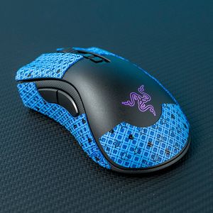 Adesivo de mouse não deslizamento para Razer Deathadder V2 V2 x Design Design Mouse sem fio camundongos tampa lateral PADs resistentes a suor Acessórios de caixa