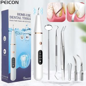 Oral Irrigators Ultrasonic Dental Scaler For Teeth Tartar Stain Tooth Calculus Remover Electric Sonic Teeth Plaque Cleaner Dental Stone Removal 230314