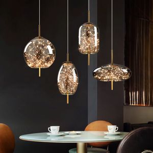 Luz de lustre de cobre de luxo para a cozinha decoração moderna decoração de casas designer de cristal mesas de jantar LED ILUSTIMENTAÇÃO