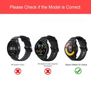 Strap Cases bundle for Xiaomi Mi Color2 S1 Active Smart Watch Bumper Band Sets TPU Shell Protective Cover Accessories Luminous