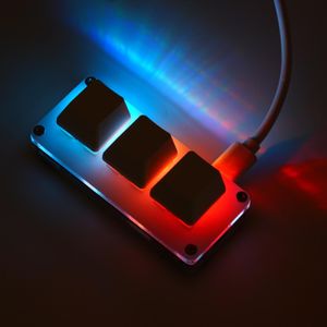 Hotswap Macropad Programlama Macro Özel Knob Klavye RGB 3 Anahtar Kopya Yapıştır Mini Düğmesi Photoshop Oyun Tuş Takımı Mekanik
