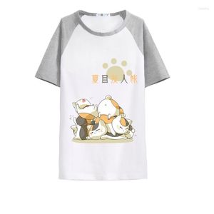 Erkek Tişörtleri Unisex Natsume yuujinchou tee t-shirt gömlek rahat neyanko-sensei nefes alabilen gevşek