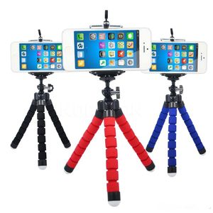 Штативы гибкий губчатый осьминог мини -штатив для iPhone Mini Camera Camera Thephine Deflect Clip Clip Stand для мобильного телефона смартфального телефона