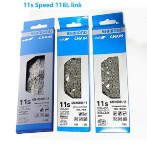 Bisiklet Zincirleri Shimano Bisiklet 11 Hızlı HG601 HG901 HG701 11V MTB Yol Bileşenleri ve Parçaları 116Links MTB Aksesuarları 230314