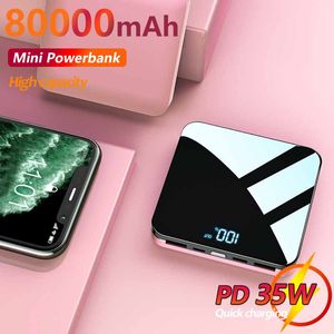 Портативный мини-банк Power Bank емкостью 10000 мАч, небольшой карман с цифровым дисплеем, внешний аккумулятор, подходит для Xiaomi IPhone, горячие продажи