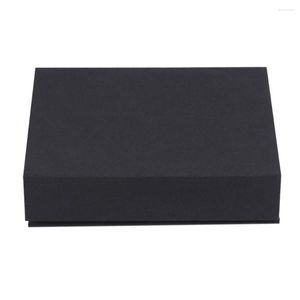 Подарочная упаковка Jewel Case Diy Cardboard USB -бумажная коробка хранения прямоугольника Flip Cover Business Black Packaging Небольшое ремесло свадебное общение