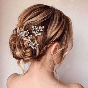 Unicra Bride Wedding Crystal Hair Pins Flow