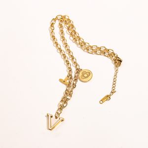 Ожерелья дизайнеры популярная модная бренда подвесной ожерелье Золотое ожерель
