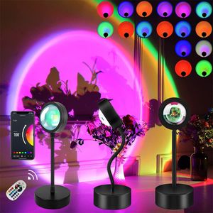 Projector Lamps Tuya Smart Sunset Lamp Night Light Life APP Remote Led Lights Room Decoration Pography Birthday Gift 230316