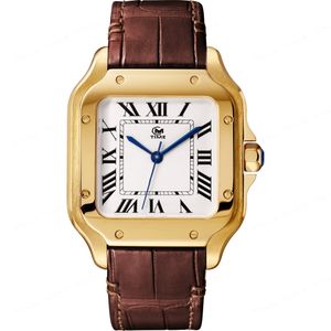 Мужское часы Quartz Движение бизнес -стиль уникальный дизайн золотой ремешок на 50 метров водонепроницаемый, подходящий для знакомств