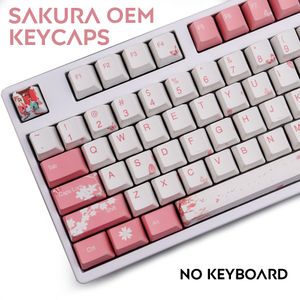 108 Keys PBT Key Kapakları OEM Profili Japon Key Makinesi Boya Sub Mekanik Klavye için İngilizce/XD64/GK61/TADA68