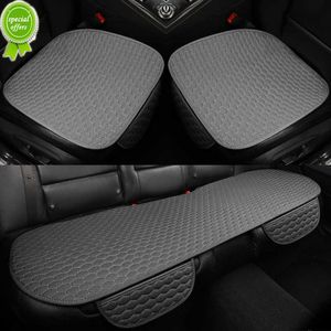 New Flax Car Seat Cover Linen Auto Chair Travel Pillow Protector Washable Breathable Front Rear Pad Universal Car Accessories Interior