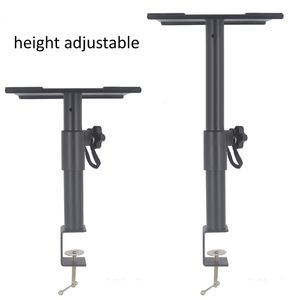 Other Projector Accessories 1 pair XP05 360 rotate height adjustable universal projector desktop stand ser mount with tray at top clamp base 230316