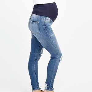 Женские джинсы для беременности для беременности 2023 растягиваемой разорванной джинсовой брюки скинни -брюки для беременности беременности беременности для беременности беременности