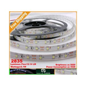 LED Şeritler 2835 SMD Strip Işık Soğuk Beyaz Sıcak Renkler 5m Esnek 16ft 60led/m 5m/lot su geçirmez süper parlak 12v damla dağıtım lig dhlxl