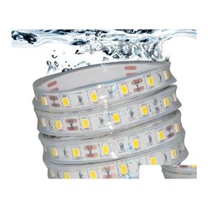 LED Şeritler 5m RGB 5050 Strip IP68 Su Geçirmez 12V 60led/m Yüzme Havuzu Balık tankı için sualtı kullanın Banyo Dışarı 44Keys REM DHQ7J