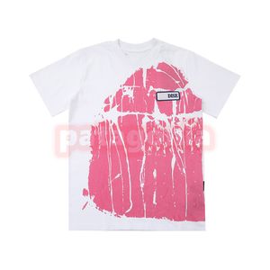 Moda Erkek Yeni Yaz T Shirt Kadın Pembe Baskı Tees Lovers Hip Hop Giyim Boyutu S-XL