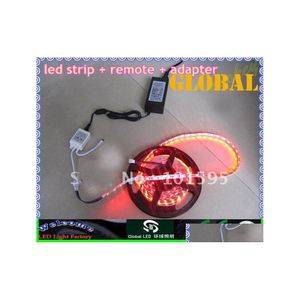LED Şeritler Fiyat Şeridi Işığı 5m 5050 SMD RGB 44 Anahtar IR uzaktan kumandalı 12V 5A Güç Kaynağı Adaptörü DRO DHH4I